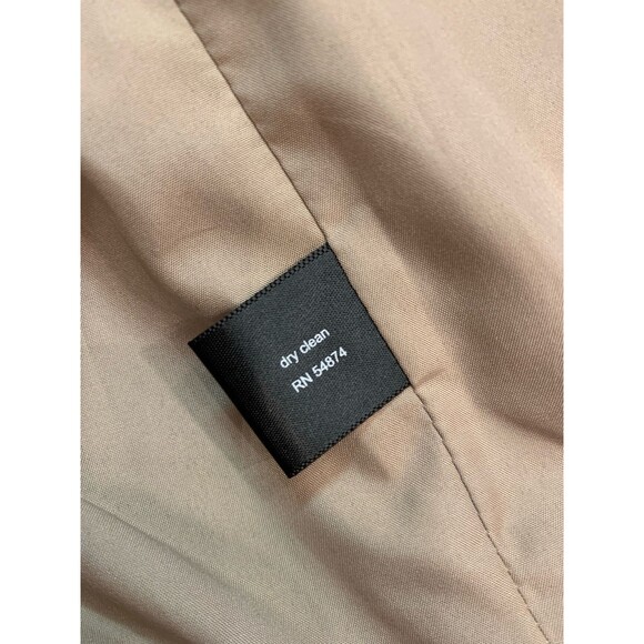 Vintage The Limited Linen Blazer Jacket Medium Career Khaki Epaulettes Peplum - Picture 10 of 14